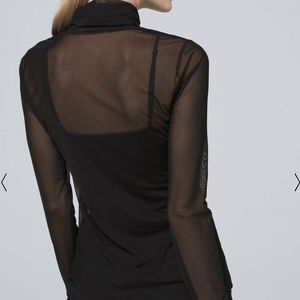 White House Black Market Mesh Turtleneck